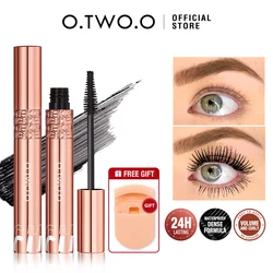 O.TWO.O Mascara wasserdicht verlängert Wimpern verlängerung schwarz wisch frei verlängern Volumen 5d Seiden faser Mascara Kosmetik