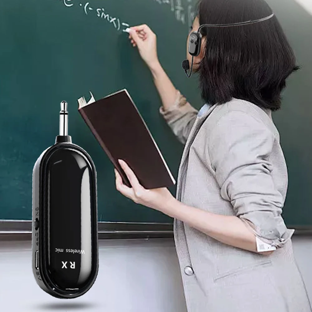 2.4G Headset Microfoon Lange afstand Draadloos microfoonsysteem Hoofd Handmicrofoon 2 in 1 voor stemversterker Podiumluidsprekers Teach