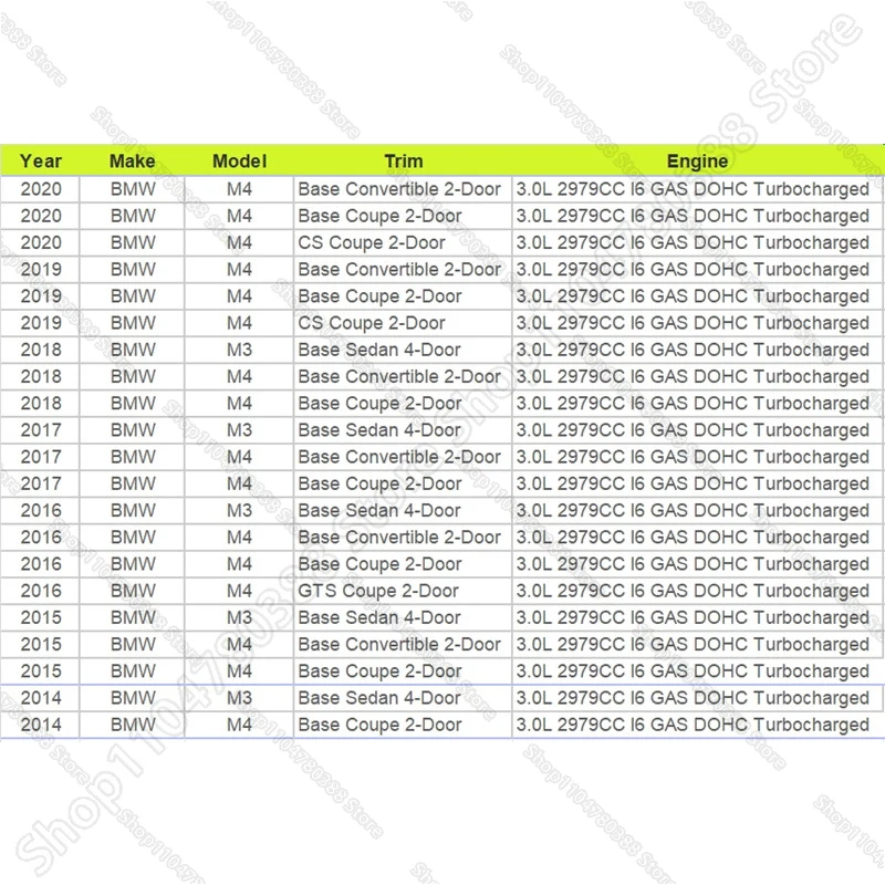 المصد الأمامي شبكة الجانب السفلي لسيارات BMW M3 M4، M4 CS، M4 GTS (F80 F82 F83) 51118056599 51118056600