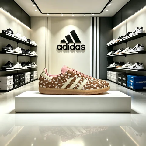 Adidas Originals Unisex SAMBA OG W Sports Casual Shoes Leopard Print KJ7447