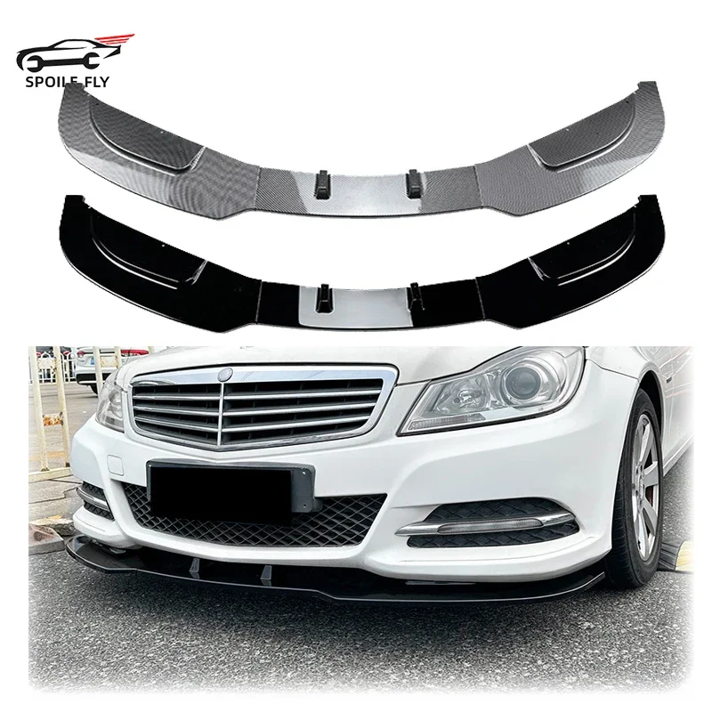 

3X 2011 To 2014 For Mercedes Benz W204 C200 C260 C300 Car Front Bumper Lip Canards Diffuser Splitter Spoiler By ABS Body Kit