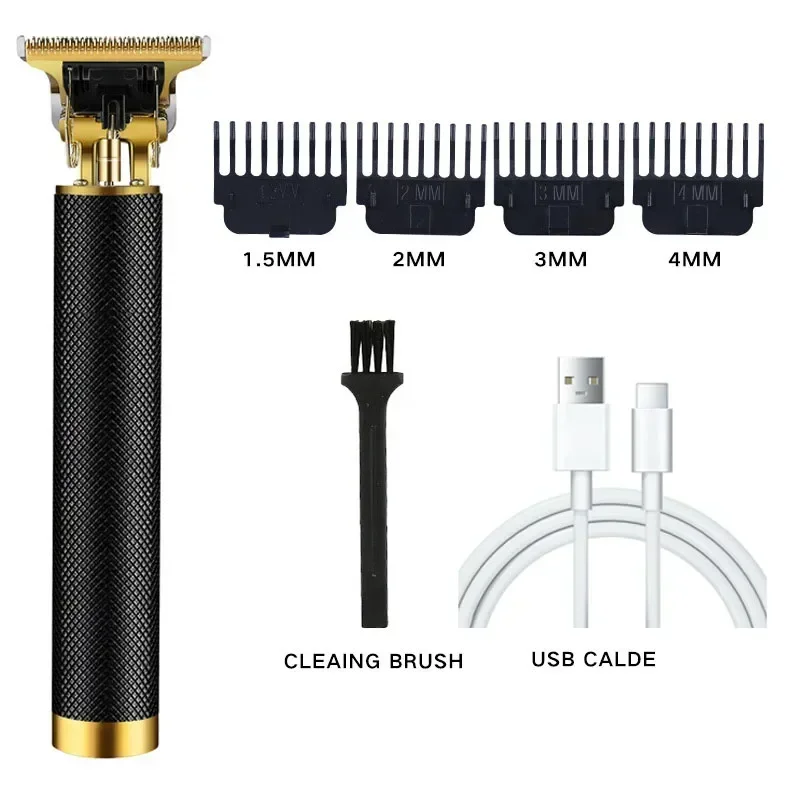 Aparador elétrico do cabelo do USB T9 para homens, Máquina de corte do cabelo, Clippers de cabelo recarregáveis