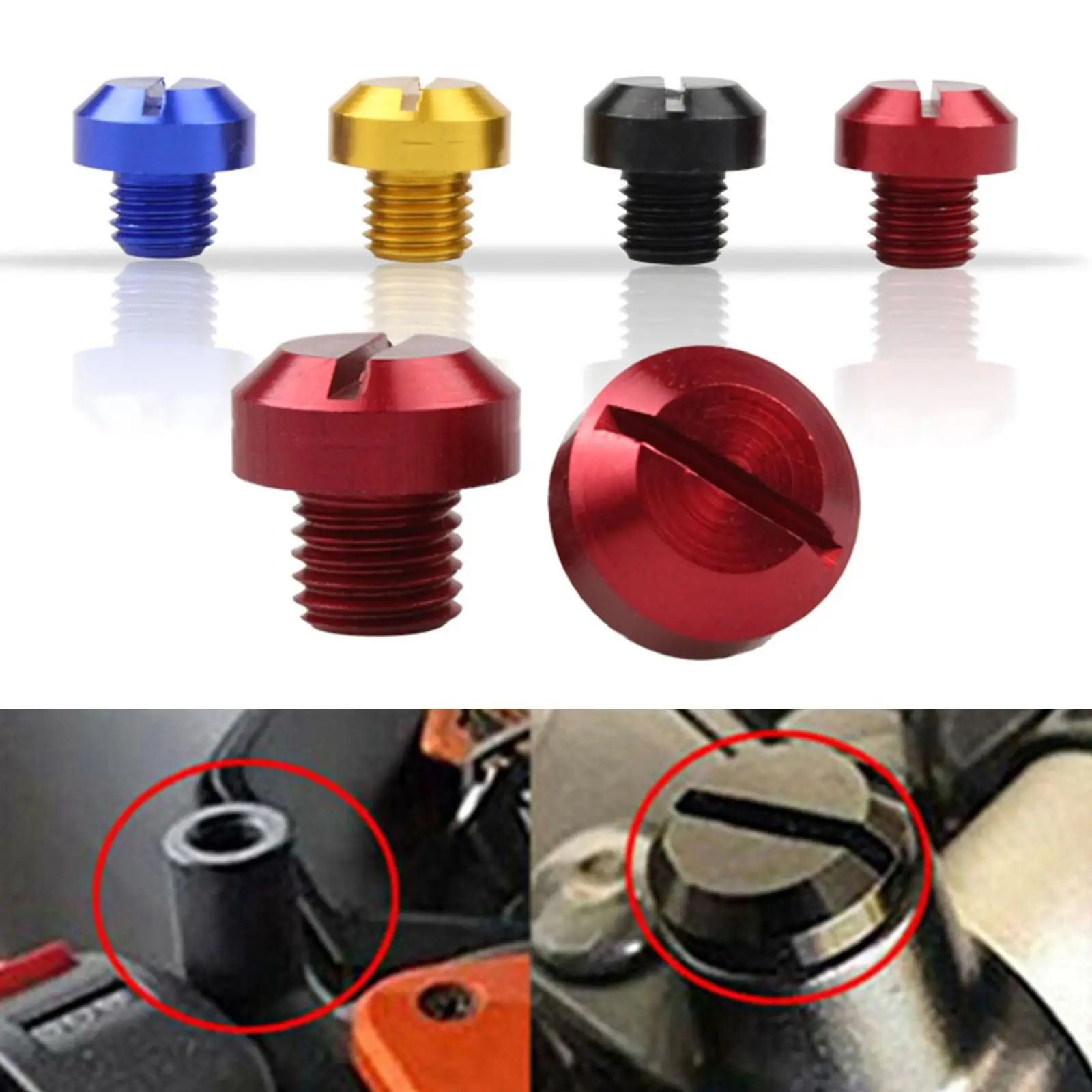 Bouchons de trou de filetage de rétroviseur en aluminium CNC M10x1.25, couvercles de boulons, antirouille, rend l'apparence devise plus exceptionnelle