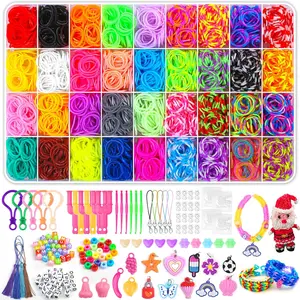Webbänder Kit Buntes Gummibänder, bevorstehende DIY -Aufladungsarmband -Making -Kit, Handwerkskits, Large, 36 Farben, 2700pcs, 36 Grids 7 Haupt Telar Big Sales - №2