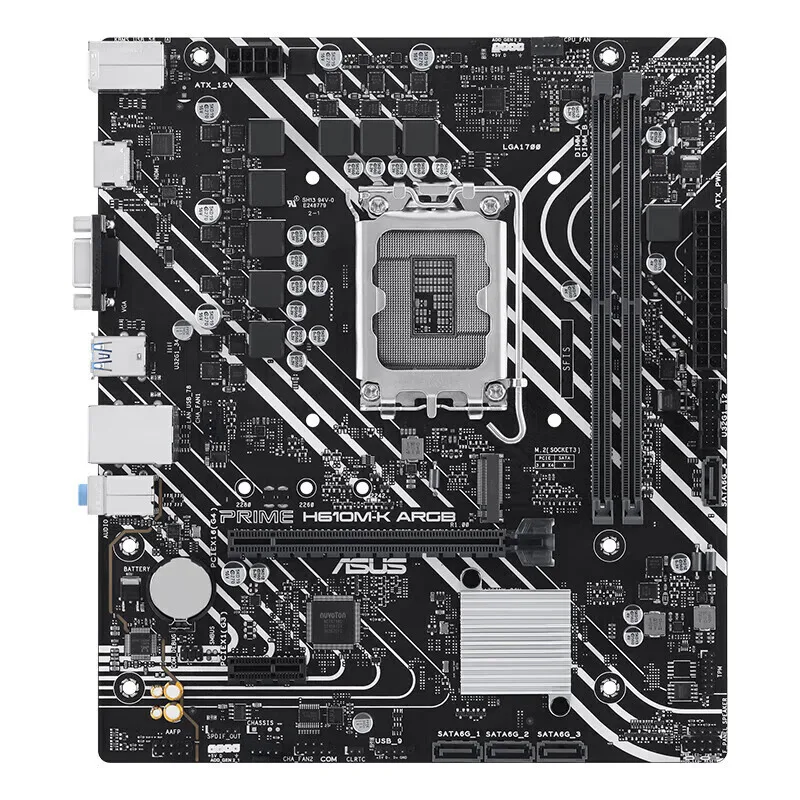 ASUS PRIME H610M-K D4 ARGB(USB*1)Intel H610 Micro-ATX يدعم اللوحة الأم لوحدة المعالجة المركزية 12th/13th placa mae DDR4 64G PCI-E4.0 M.2 SSD