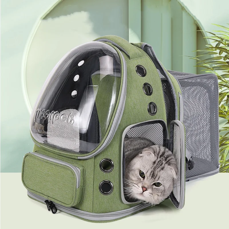 

Pet Cat Carrier Dog Backpack Travel Cage with Expandable Large Space for Cats Small Dogs Puppy Vetting Camping Hiking Travel