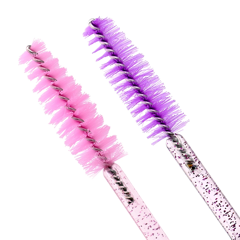 Lashtalk 50PCs Brushes For Eyelash Extension Black Pink Purple Mascara Fake Lashes Brush Disposable Mascara Wand