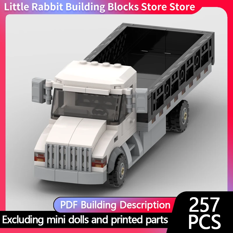 City Car Model MOC Building Bricks General Maintenance Service Truck Modular Technology Children Holiday Gifts Assemble Toy Suit