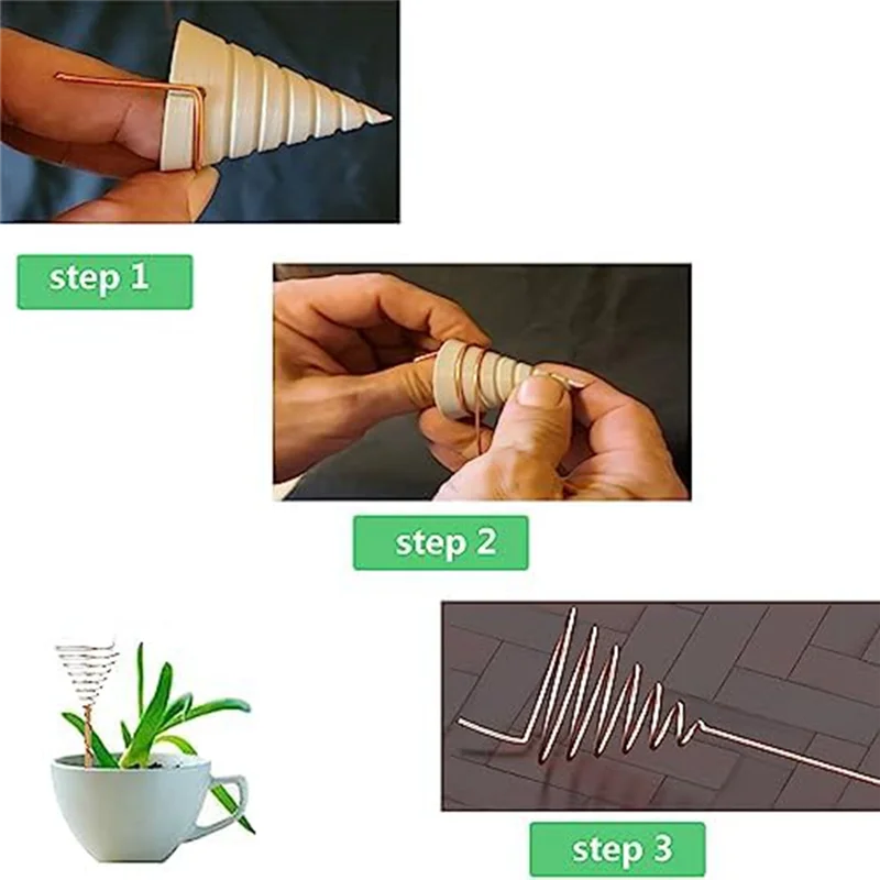 2 Stuks Fibonacci Spoel Kronkelende Clips Voor Elektrische Cultuur Koperen Tuinantenne, Elektrische Cultuur Tuin Antenne