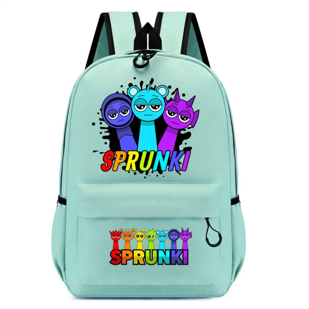 New Sprunki Fashion High Capacity Waterproof College Backpack Trendy Cartoon Laptop School Bags Cute Girl Travel Book Bag Cool