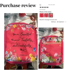 حقيبة الكتاب المقدس النسائية مع أقلام التحديد ، حقيبة الكتاب المقدس النسائية ، حقيبة محمولة للفتيات كهدية مسيحية كاثوليكية ، L أفضل 6 حقيبة من الكتاب المقدس مبيعا - رقم 4