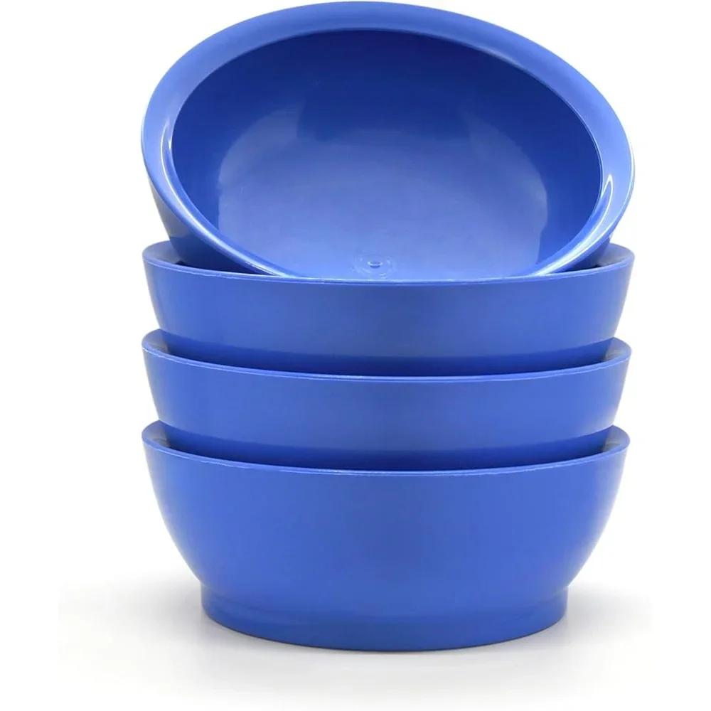 مجموعة أوعية بلاستيكية كبيرة غير قابلة للانسكاب 28 أونصة أطباق مطبخ قابلة لإعادة الاستخدام مع شفة مقعرة قاعدة غير قابلة للانزلاق شوربات الحبوب خلط السفر #2