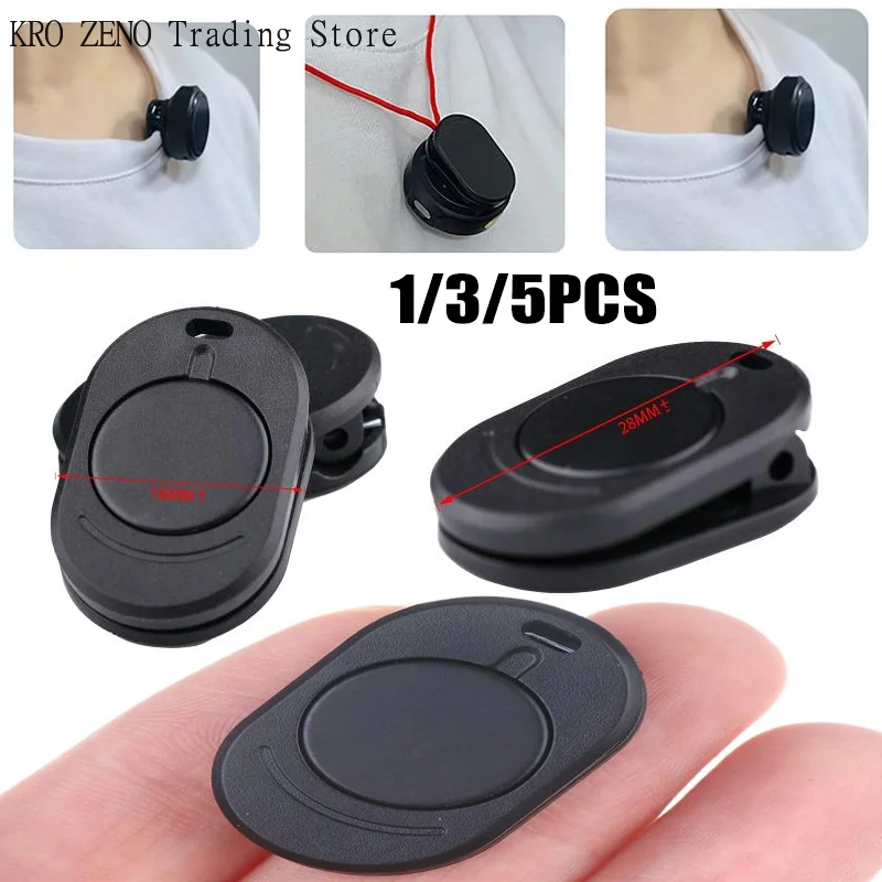 

1/3/5PCS Black Magnetic Back Clip For Wireless Microphone Magnetic Clip Collar Magnet Clip Microphon Live Broadcast Cable Clip