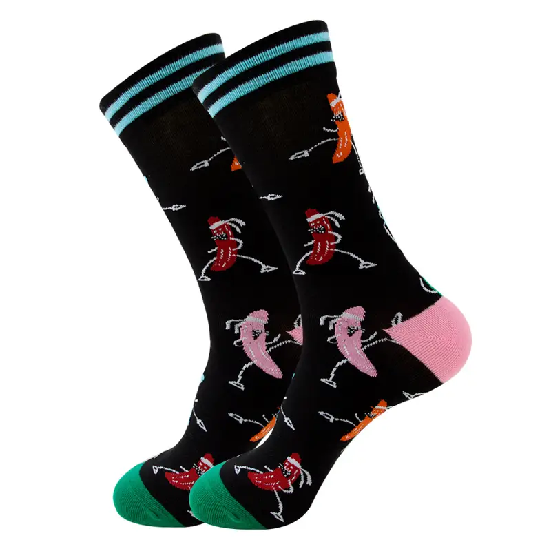 1 Pair New Happy Mens Socks Women Novelty Cartoon Sock Combed Cotton Funny Men's Big Size Crew Hip Hop Thick Long Socks - Image 44