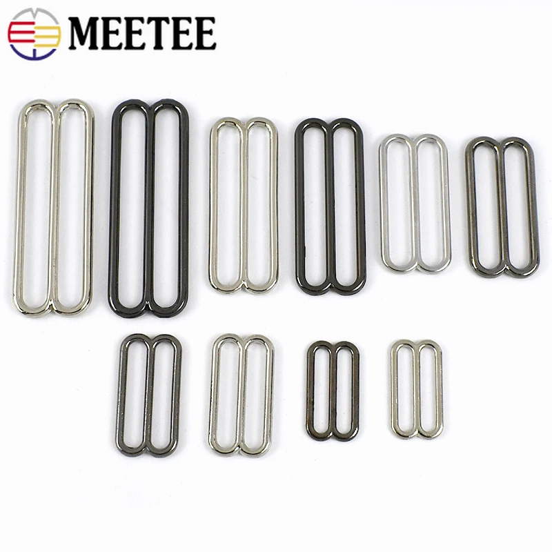 10/20Pcs 20-50mm Metalowe klamry Tri-Glide Pierścienie suwakowe do toreb Pasek biustonosza Regulowane zapięcie Taśma Hak do paska DIY Akcesoria do