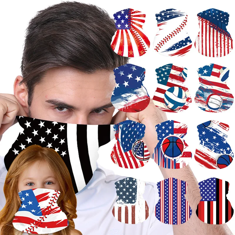 Fashion New Outdoor Ice Silk Sunscreen Mask Digital Printing Cycling Headscarf Sports Summer Bike Anti-Ultraviolet Scarf Cover