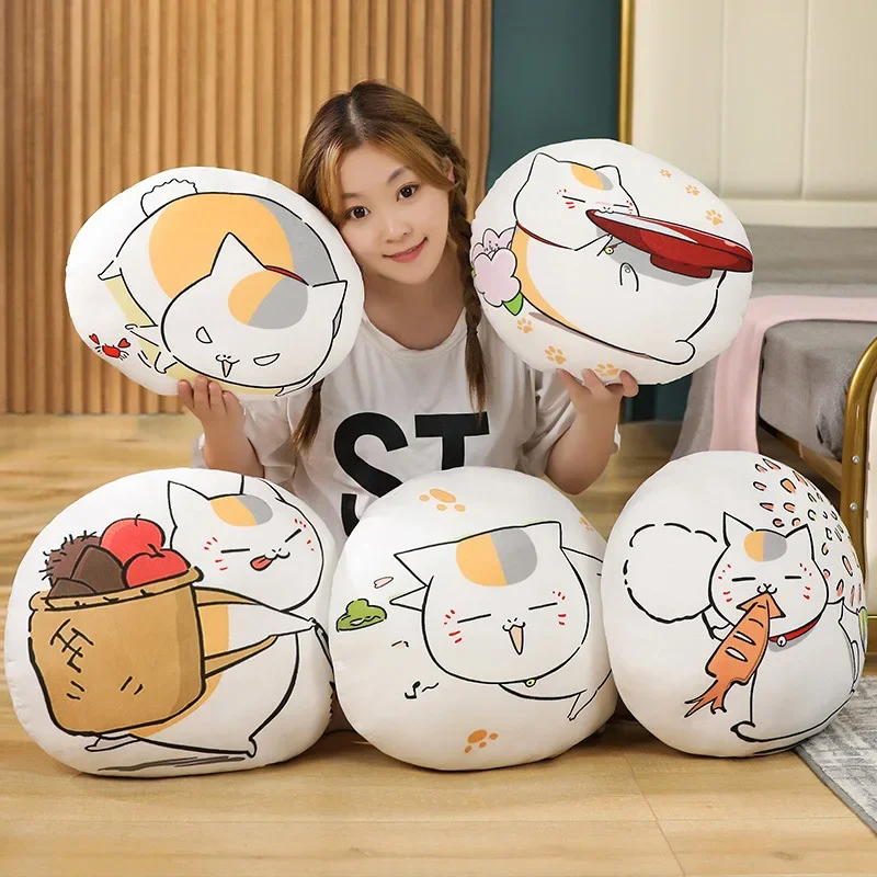 35/45cm Nyanko Sensei Plush Pillow Natsume Yuujinchou Dakimakura Anime Cat Cushion Madara Throw Pillows Cartoon Stuffed Doll