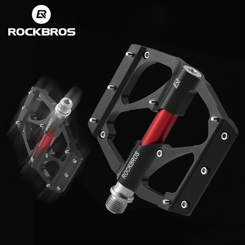 ROCKBROS Bicycle Pedals Sealed Bearing Aluminum Alloy Body BXM MTB Road Bike Pedals 9/16 Sealed Bearing Cycling Accessories