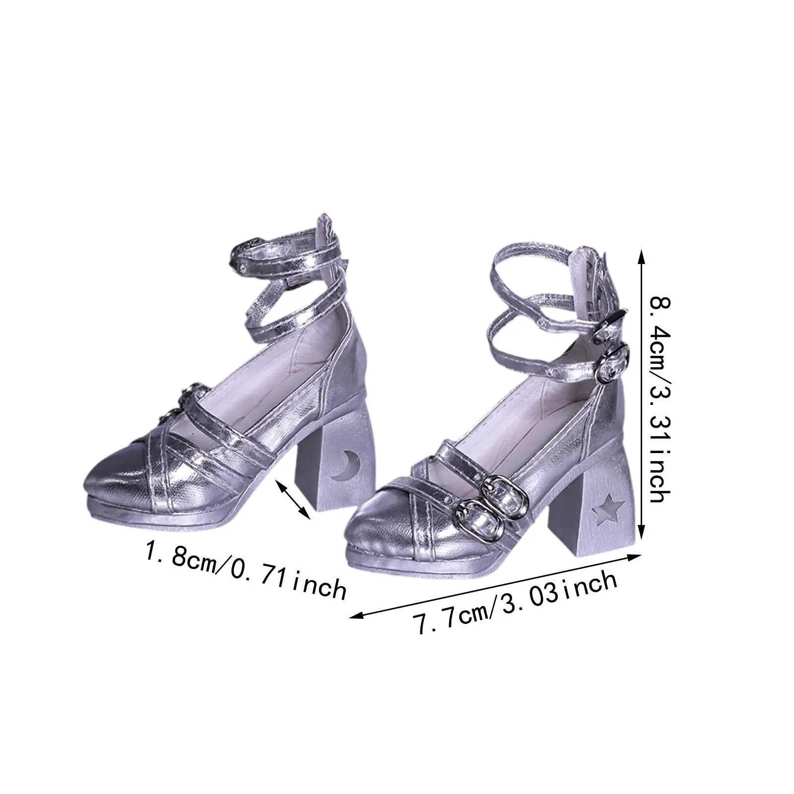 1:3 Female Figure High Heeled Shoes Outfits Decoration Miniature Shoes for Female Action Figures Doll Model Dress up Accessories