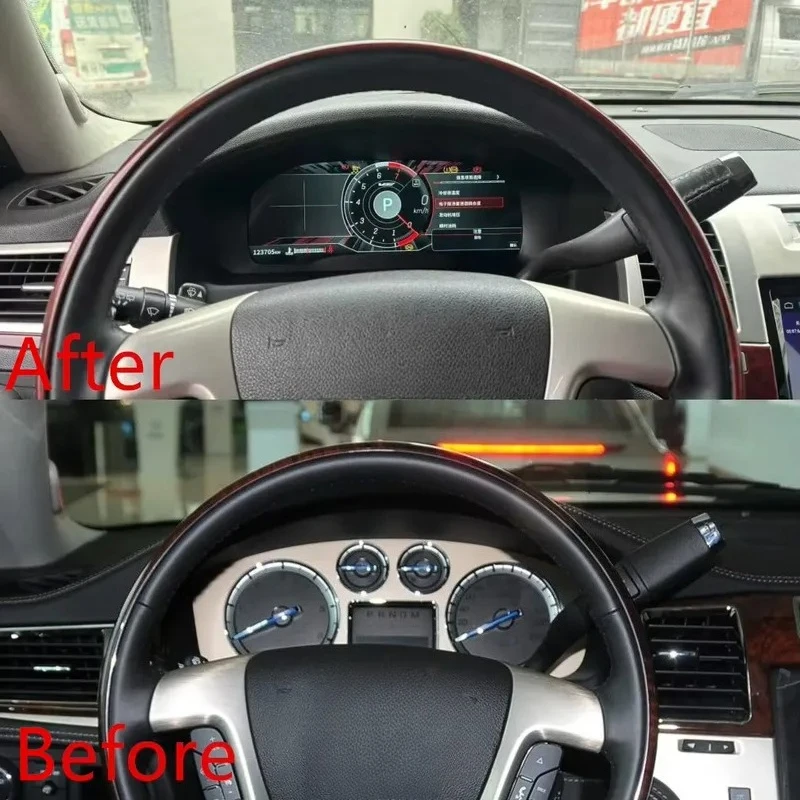 Upgrade LCD Digital Cluster Speedometer Instrument New Auto Meter for Escalade 2006-2013