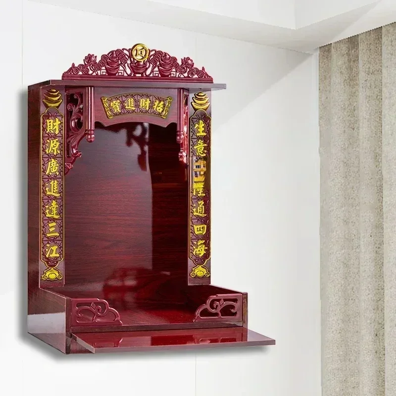 

Ancestor Memorial Table Altar Buddha Shrine Buddha Cabinet Wall Cupboard God of Wealth Statue Avalokitesvara