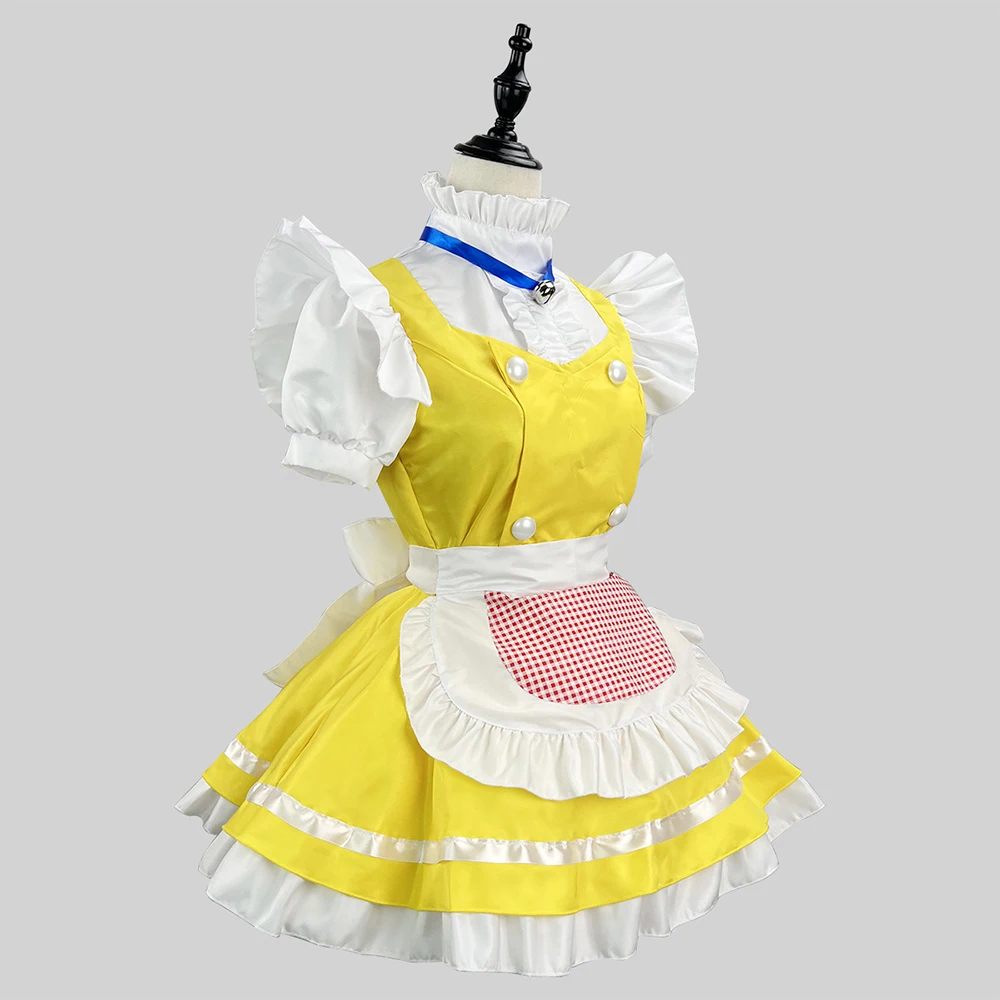 Japanese Style Lolita Maid Outfit Ruffles High Neck Apron Maid Uniform Women Plus Size Anime Cosplay Costumes Kawaii Dresses 5XL