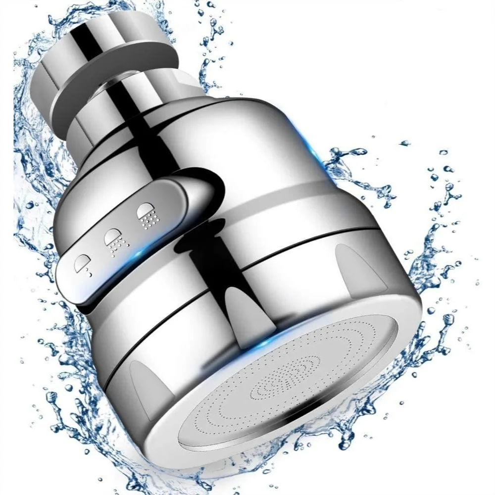 

Faucet Sprayer Attachment with 3 Modes, 360° Rotating Swivel Aerator for Kitchen Sink, Water Saving High Pressure Faucet Head