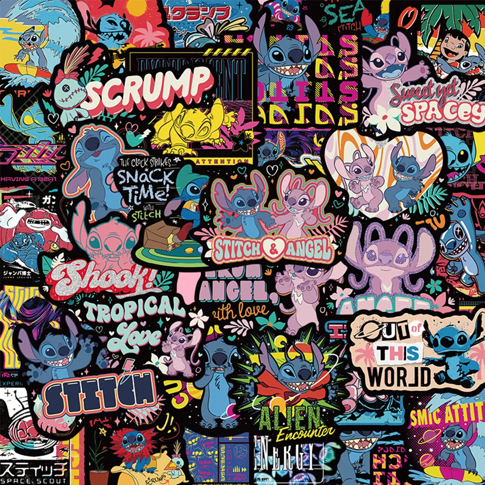 AliExpress 10/30/50pcs Cute Disney Stitch Anime Stickers Funny Cartoon Decals for Kid DIY Stationery Laptop Phone Bike Graffiti Sticker Toy