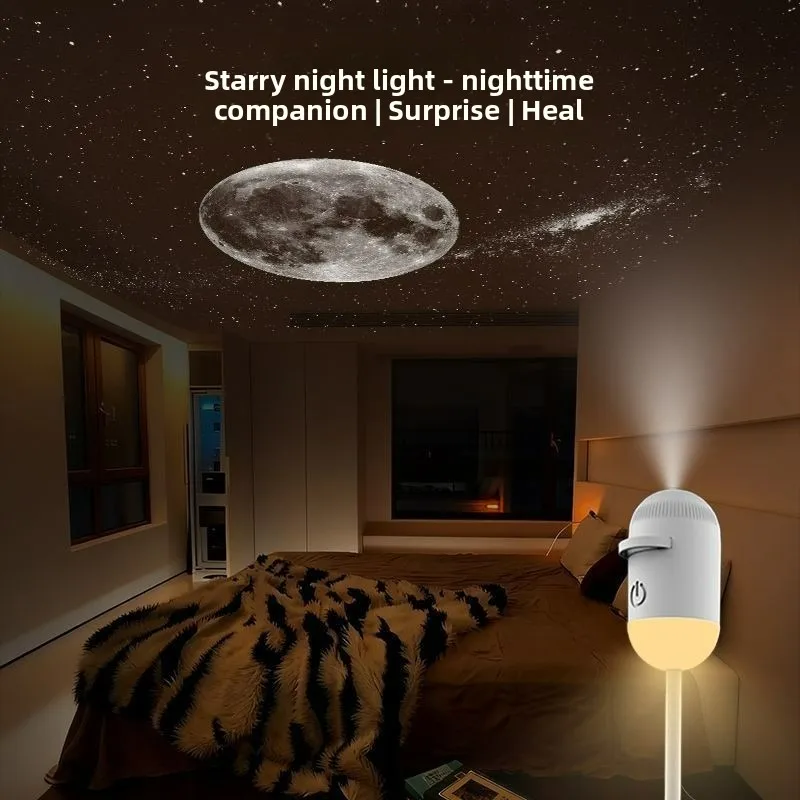 

Мини-проектор звездного неба 2-в-1: ночник и лампа-проектор галактики для спальни, подарок для детей