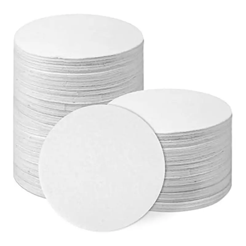 Y17A 100Pcs Microwave Kiln Paper Round, 4.7Inch High Temperature Ceramic Kiln Paper Shelf Paper for DIY Glass Fusing Crafts