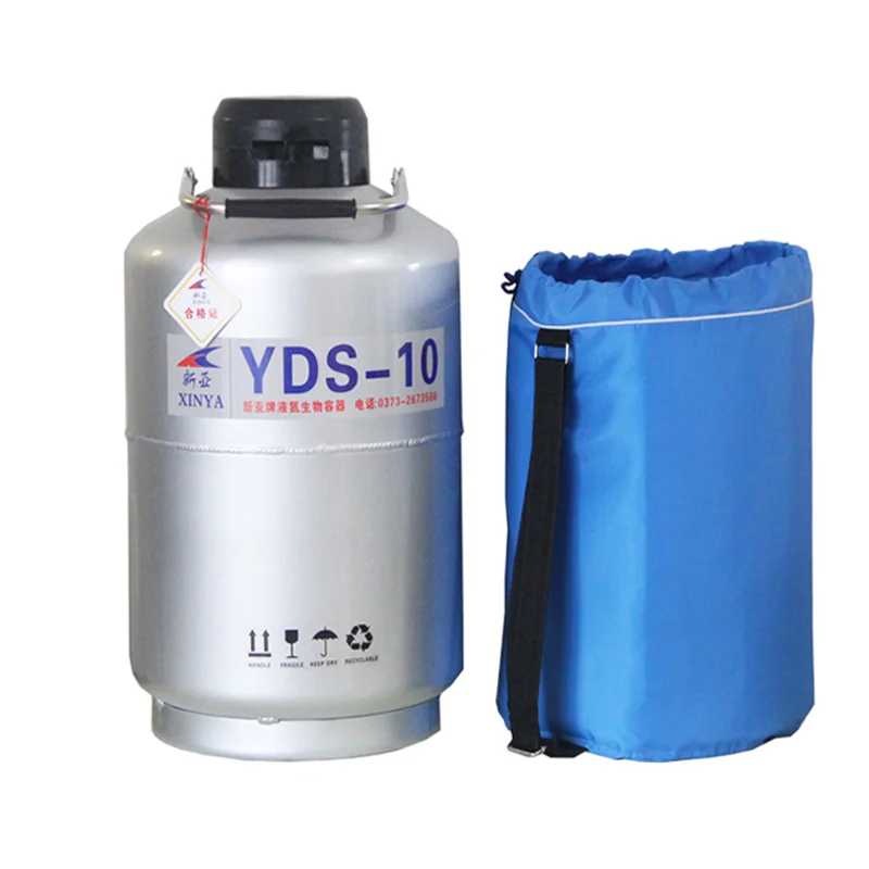 1PC Liquid Nitrogen Container  YDS-10 High Quality Cryogenic Tank Dewar with Straps 10L Laboratory Liquid Nitrogen Tank Tool