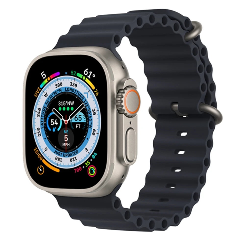 2022 NEW Apple Watch Ultra 49MM Smart Watch Titanium Case with Ocean Band Blood Oxygen 100m Water Resistant