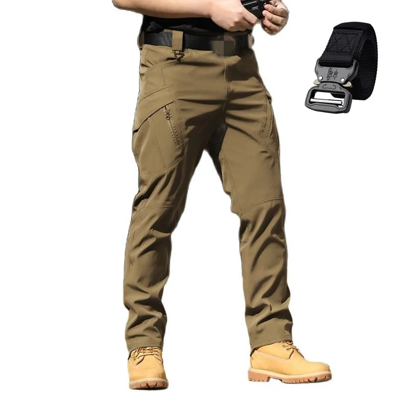 New Summer Unique Special Forces Fans Overalls Stretch Breathable Tactical Pants Multi Pocket Front Zipper Outdoor Casual Pants