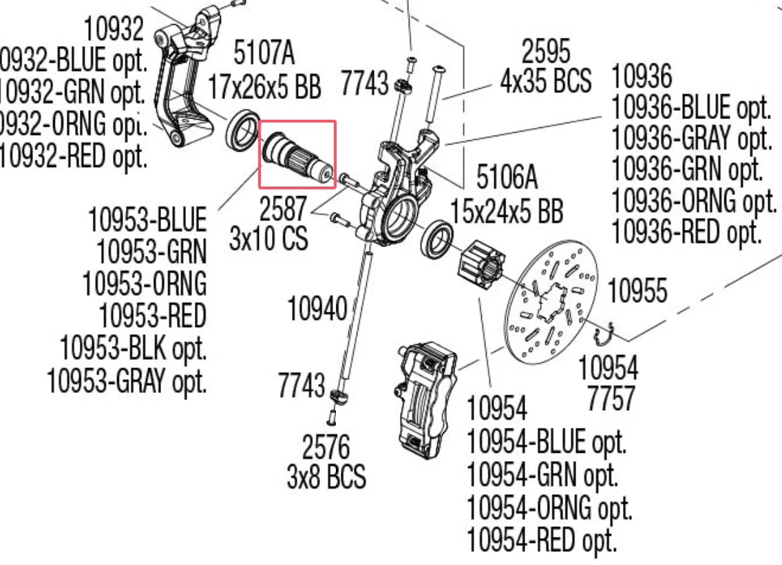 GPM High Carbon Steel Front Stub Axle (Original) For TRAXXAS 1/6 Funco Pro Sand 8S 10953#
