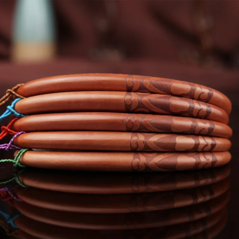 Peach Wood Comb Five Color Tassel Nanmu Comb Double-Sided Comb Delicate Craftsmanship For Gifts For Friends And Family Spa