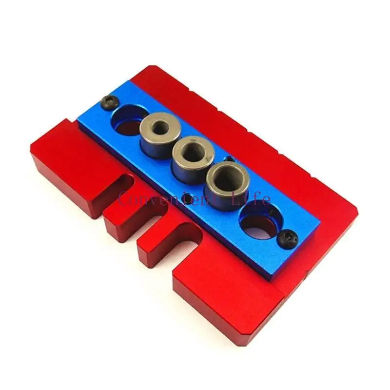 L1EE Doweling Jig Locator Pocket Hole Drilling Jig من سبائك الألومنيوم لخزانة الملابس #4
