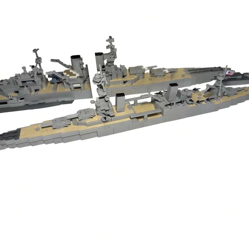 662ピース MOC ボート USS ヒューストン CA 1/10スケール モデルビルディングブロック 組み立て玩具 DIY クリエイティブ教育 クリスマスギフトアイデア