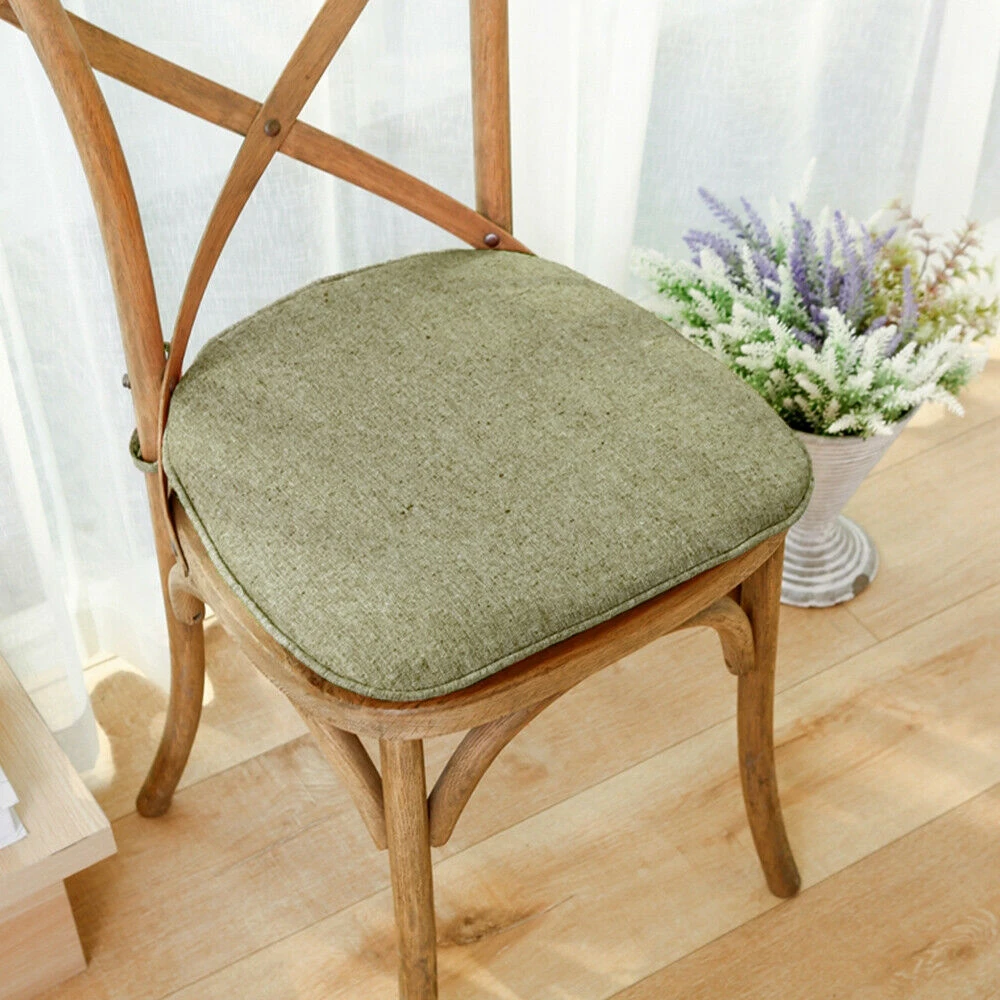 1 PCS Thicken Chair Cushions Soft Comfortable Sanding Seat Pad Simple Removable Solid Color Chair Pad