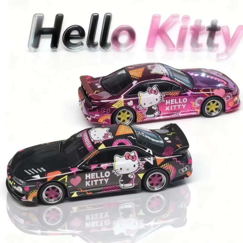 tw-1-64-シルビア-s14-合金ダイキャストミニチュアシミュレーションカーモデル、コレクタブル装飾品、正規品在庫あり