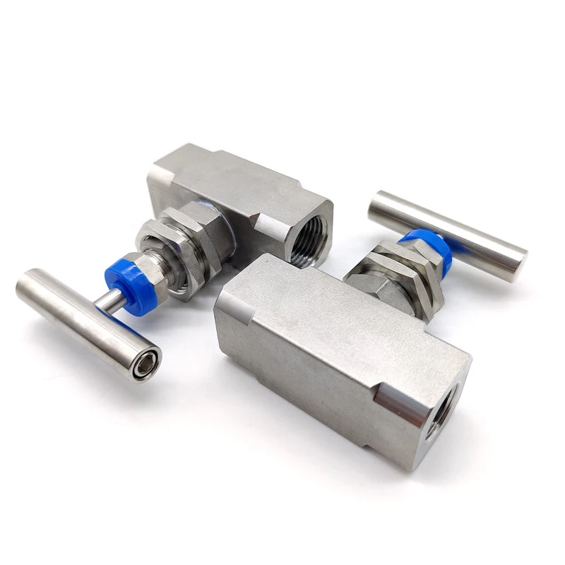 صمام لولبي Stainless Steel High Pressure Needle Valve 6000 PSI 1/4' 3/8' 1/2' Instrument Tube Through Board Type Female Thread Globe Valve الماء والبخار — تفصيل 2
