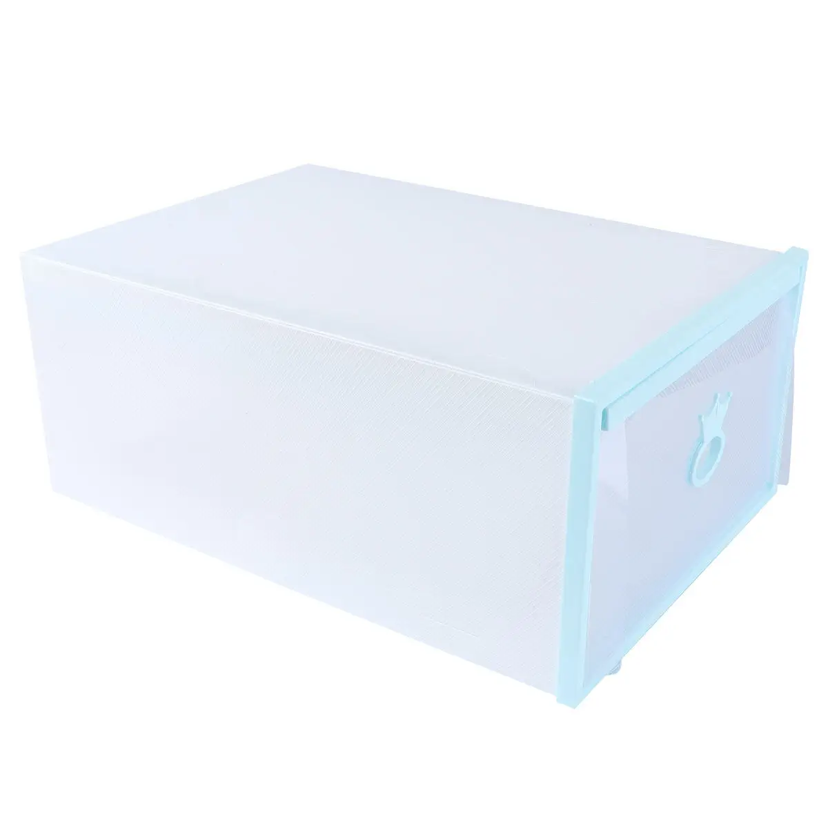 Transparent Thickened Plastic Shoe Storage Box Drawer Style Portable Stackable Organizer with Visual Window Large Capacity
