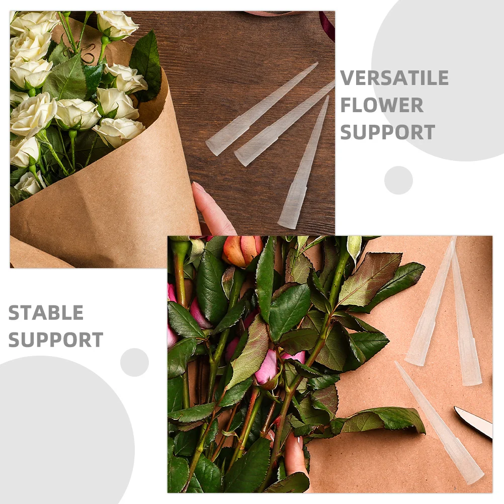 200 قطعة المثبت الطين البلاستيك الشفاف دعم الزهور لصناديق الزهور لتقوم بها بنفسك تشكيلة زهور أداة حامل مستقر
