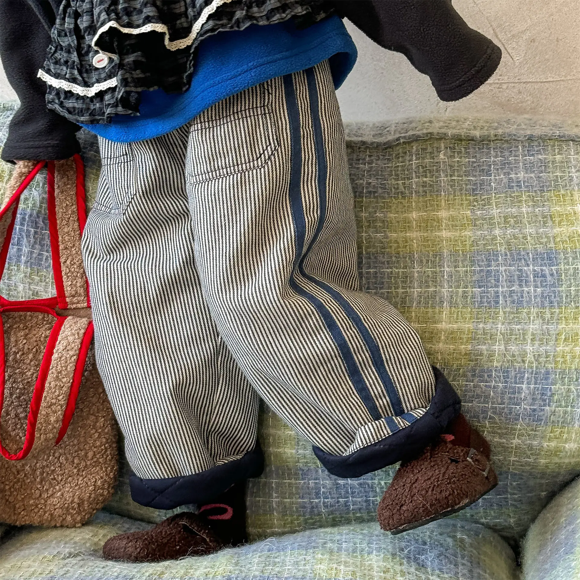 

Детские повседневные штаны в полоску, толстые теплые штаны для мальчиков, детские джинсы, новинка зимы 2024, детские джинсовые брюки, штаны с хлопковой подкладкой для девочек