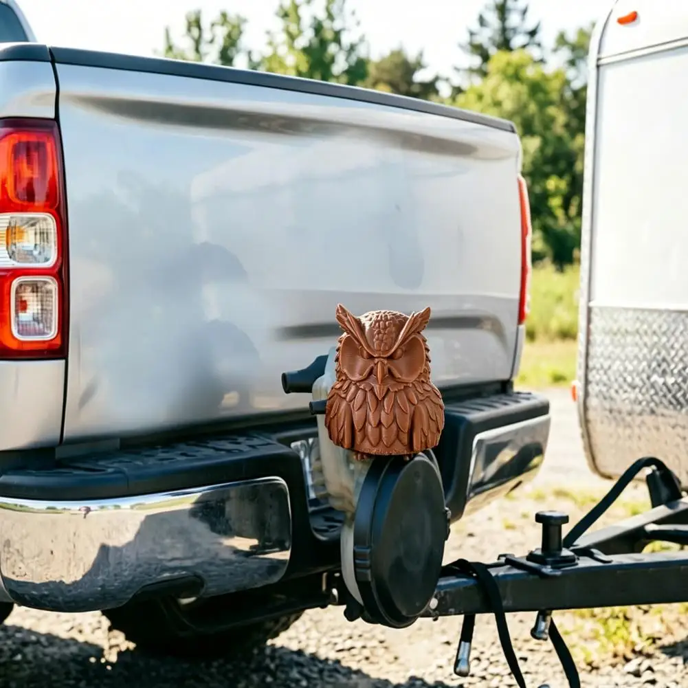 3d Carved Trailer Dust Cap Owl Shape Trailer Dust Cover Weather-resistant Towing Hook Protector Trailer Hitch Coupling for Suv