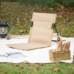 Ww Opvouwbare Camping Stoel Outdoor Tuin Park Enkele Luie Stoel Rugleuning Kussen Picknick Camping Klapbare Rugstoel Strandstoelen