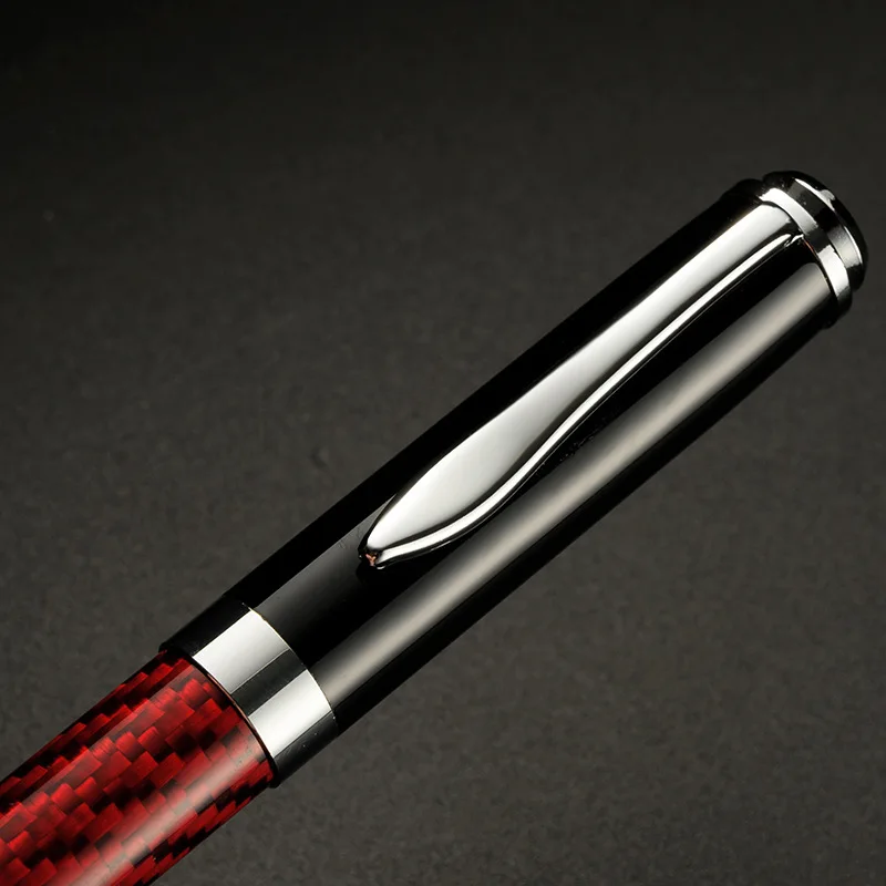 Luxus Carbon Fiber Metall Brunnen Stift Student Schule Büro Schreibwaren Neue Tinte Stifte Zum Schreiben Elegante Stifte – Detail 6