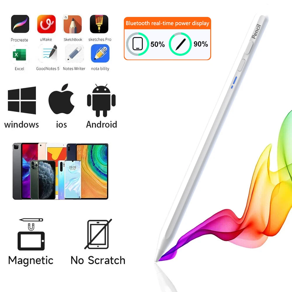 

Стилусы для iPad Apple Pencil Универсальная сенсорная ручка для Xiaomi HUAWEI IOS Lenovo с магнитным наклоном и чувствительным отклоном ладони