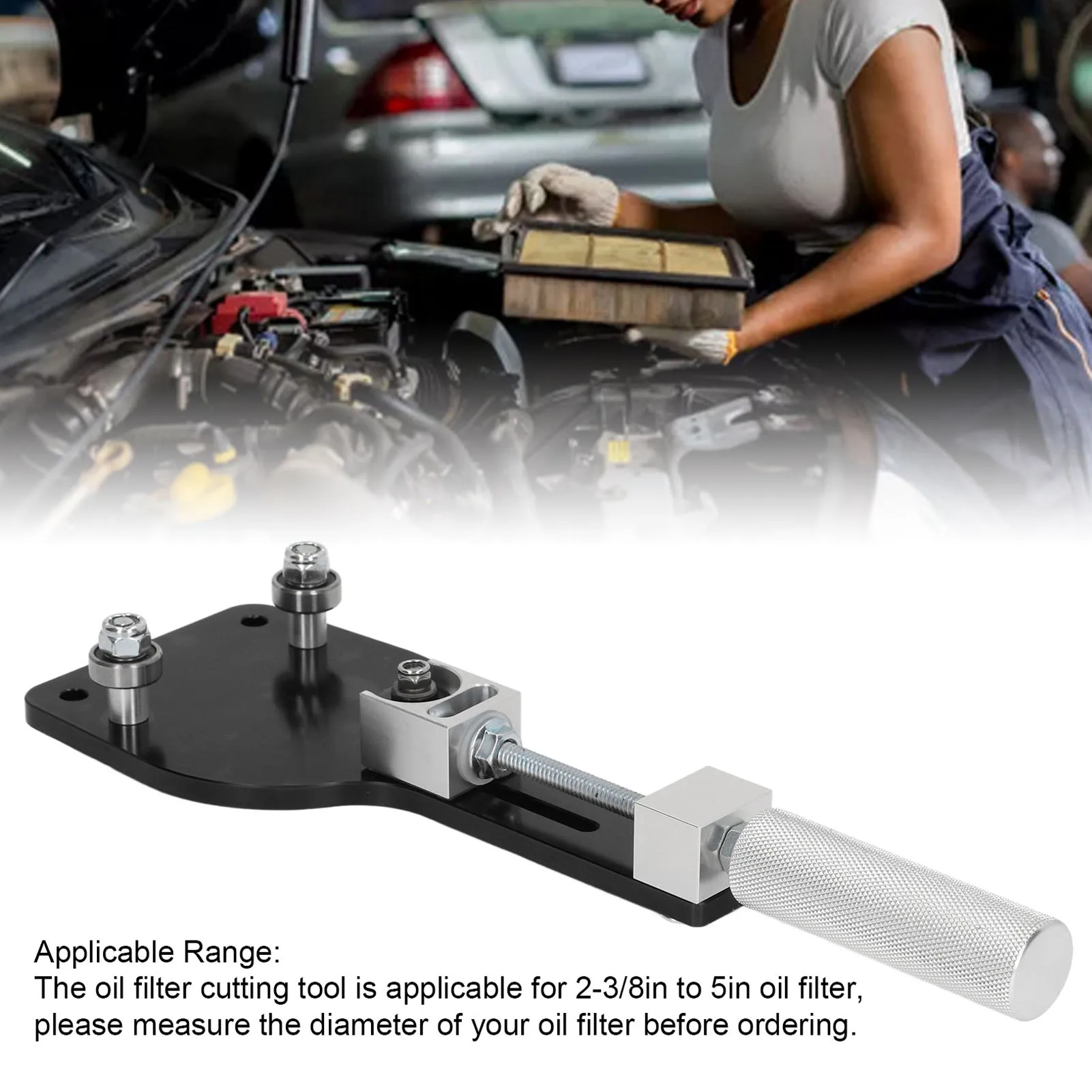 

Oil Filter Cutter 77750 Zinc Alloy Filter Canister Cutting Tool High Strength Deformation Proof for 2‑3/8 to 5in Filter