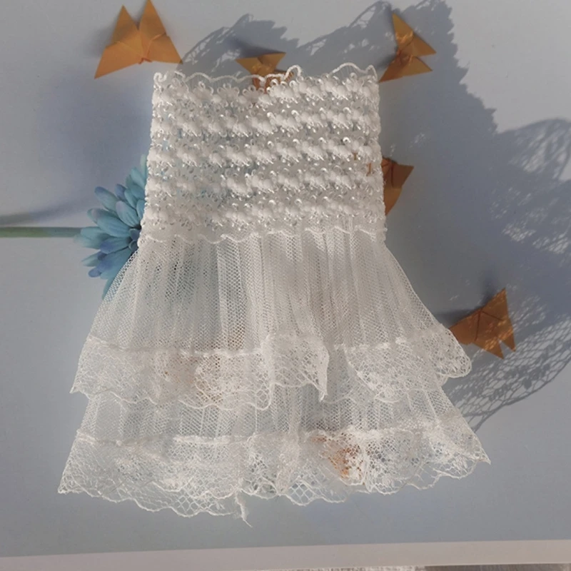 Poignets à manches évasées froissées pour robe de mariée, poignets en dentelle, poignets amovibles, chemises de documents blanches, poignées parfaites, livraison directe