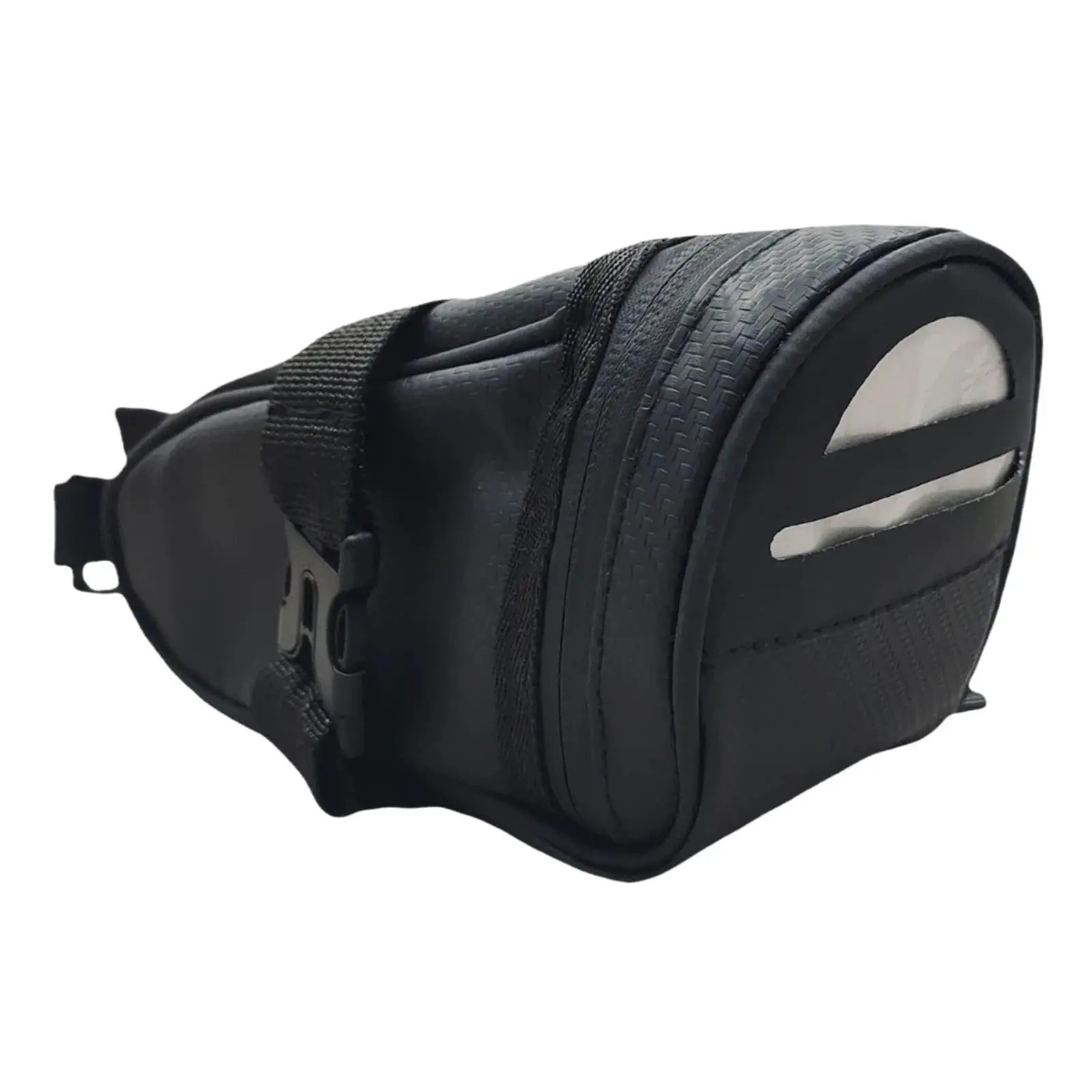 High Density Polyester Bike Saddle Bag with Mesh Back 20cm x 15.5cm x 6cm Waterproof Tail Pouch for All Weather Cycling